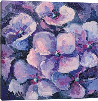 Purple Hydrangea Oil Painting Canvas Art Print - Hydrangea Art