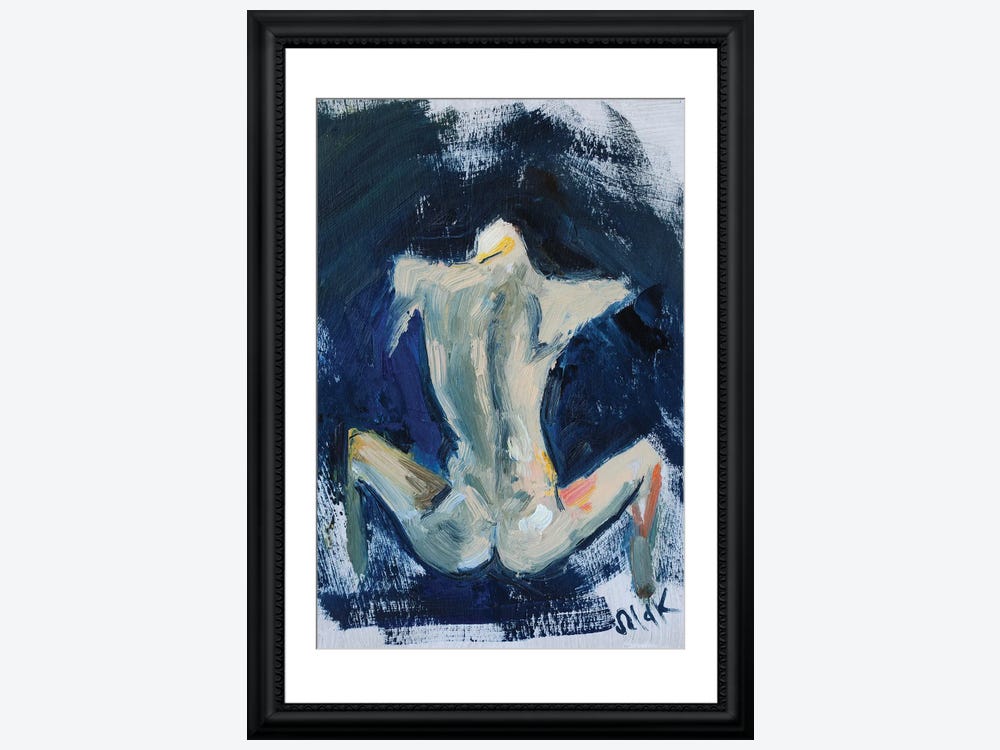 Canvas Nude Art Sexy Woman Breast Nude Painting Naked Women Booty Bedroom  Decor Wall Art Home Decor Stretched and Framed Ready to Hang 