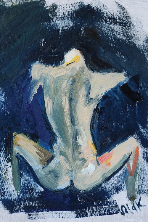 Nude Female Oil Painting Sexy Woman by Nataly Mak wall art