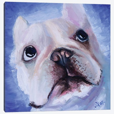 Bulldog Canvas Print #NTM426} by Nataly Mak Art Print