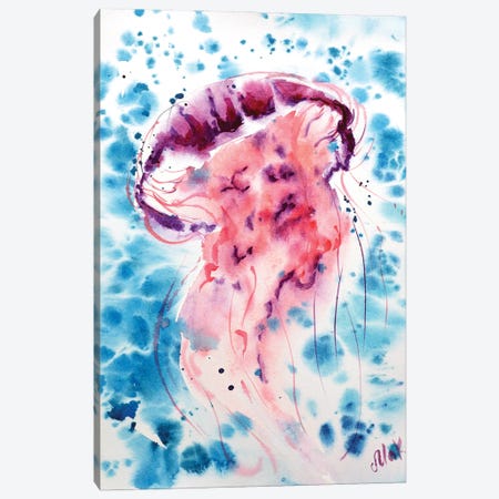 Jellyfish Canvas Print #NTM42} by Nataly Mak Canvas Art Print