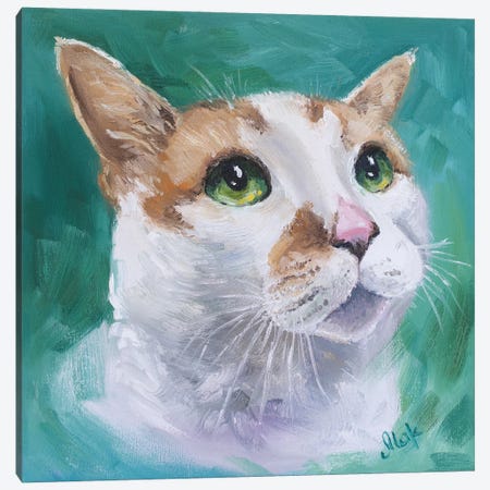 Cat Portrait Canvas Print #NTM430} by Nataly Mak Canvas Print
