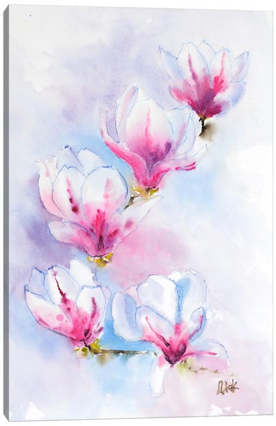 Magnolia Flowers Canvas Art Print - Nataly Mak