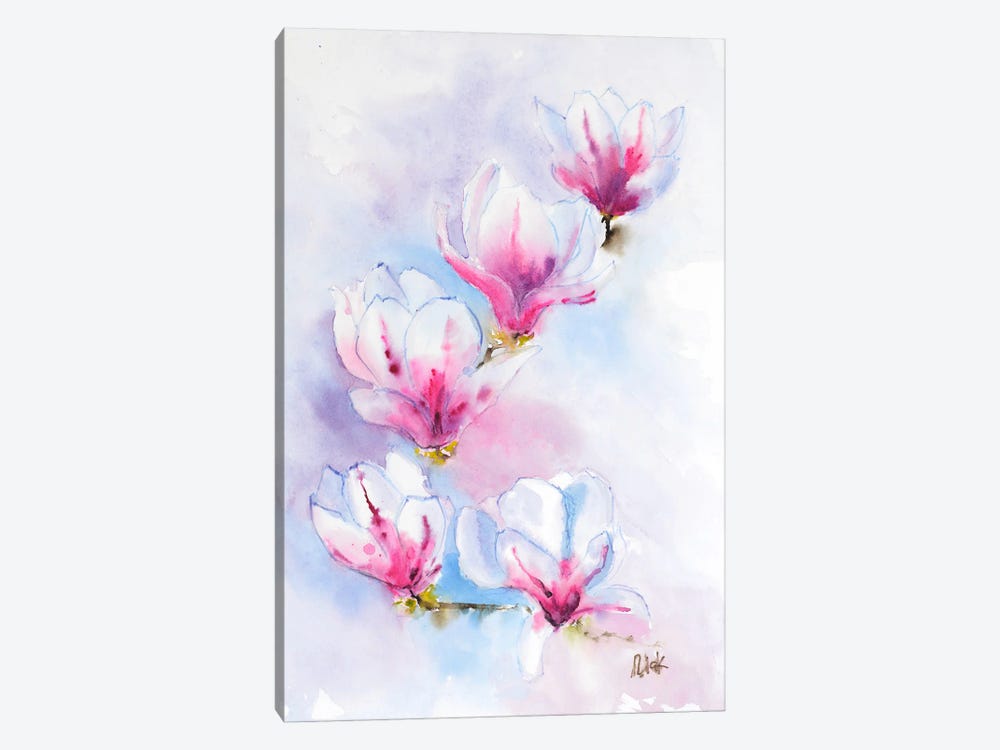 Magnolia Flowers by Nataly Mak 1-piece Canvas Artwork