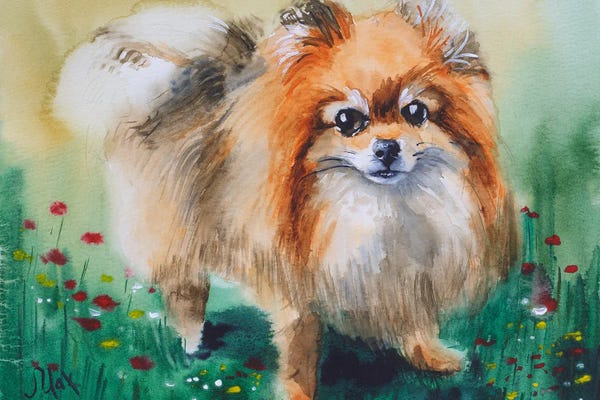 Nataly Mak: Dog Watercolor by Nataly Mak