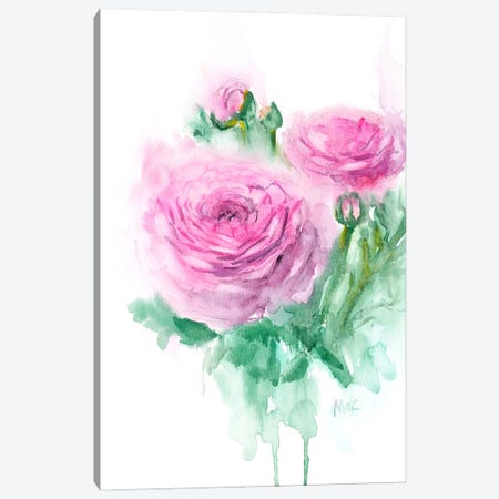Ranunculus Painting Flower Canvas Print #NTM438} by Nataly Mak Canvas Print
