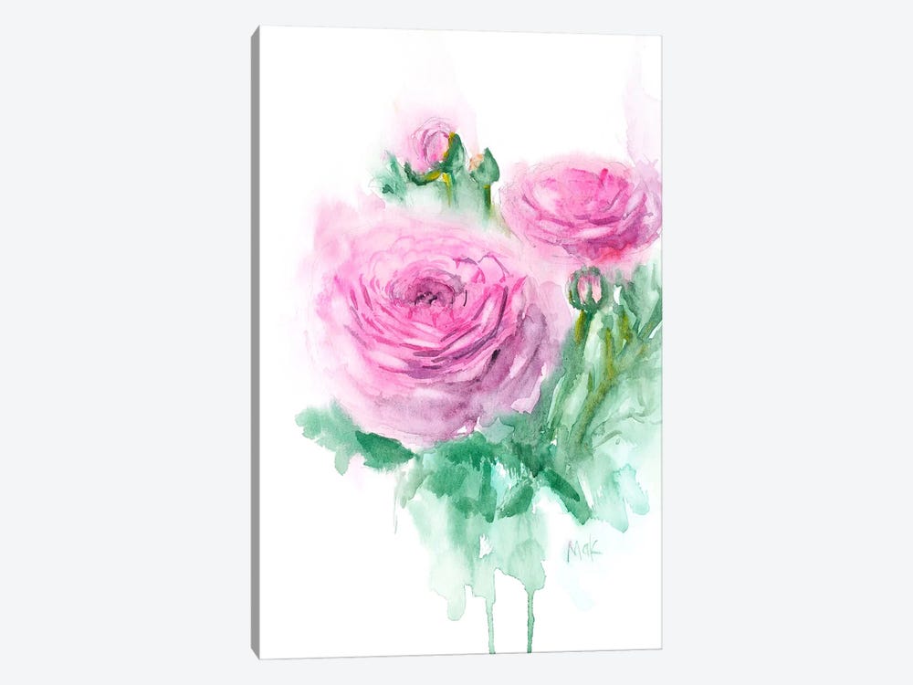 Ranunculus Painting Flower by Nataly Mak 1-piece Canvas Art