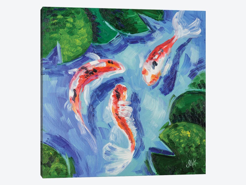 Koi Fish by Nataly Mak 1-piece Canvas Art Print