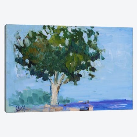 Sea And Tree Canvas Print #NTM442} by Nataly Mak Canvas Art