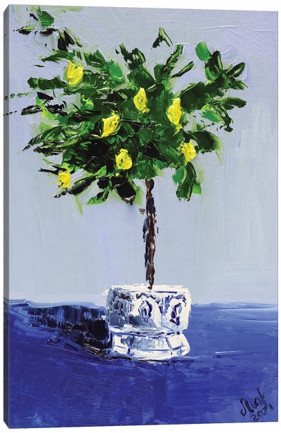 Lemon Tree Canvas Art Print - Mediterranean Décor