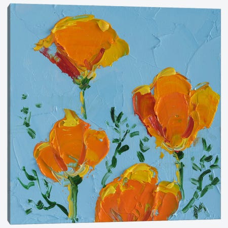 California Poppy Canvas Print #NTM453} by Nataly Mak Art Print