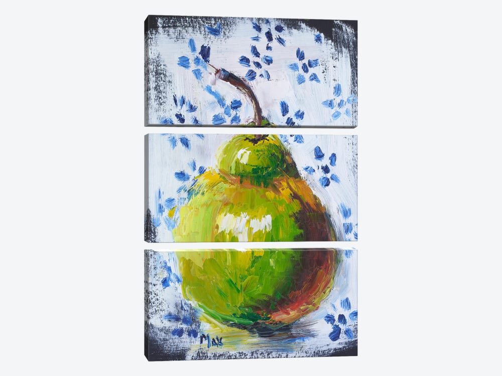 Pear by Nataly Mak 3-piece Canvas Art