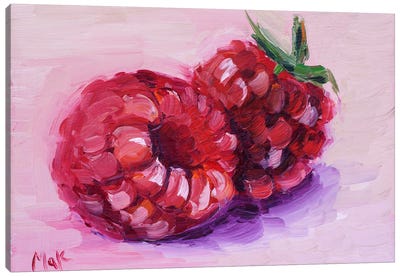 Raspberry Canvas Art Print - Berry Art