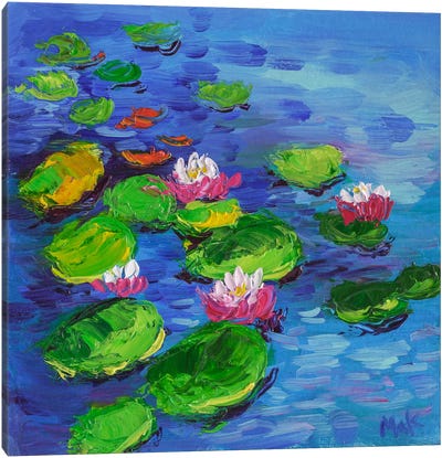 Water Lily Lotos Canvas Art Print - Nataly Mak