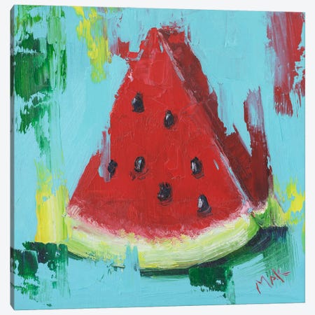 Abstract Watermelon Canvas Print #NTM463} by Nataly Mak Canvas Art
