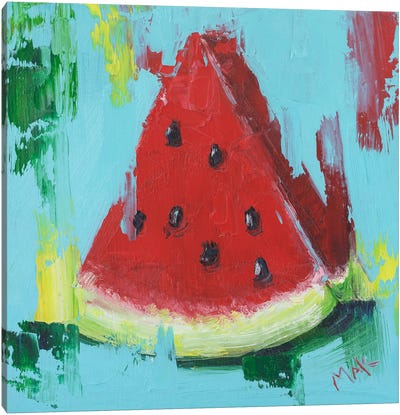 Abstract Watermelon Canvas Art Print - Melon Art