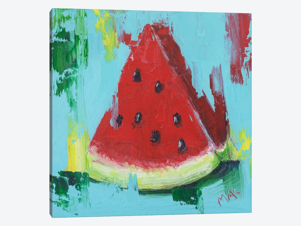 Abstract Watermelon by Nataly Mak 1-piece Canvas Wall Art
