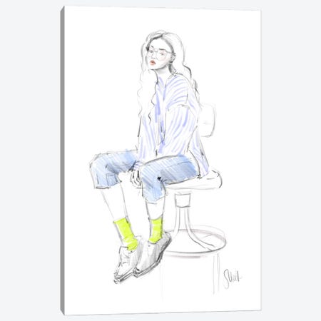 Sketch Girl Canvas Print #NTM464} by Nataly Mak Canvas Art Print