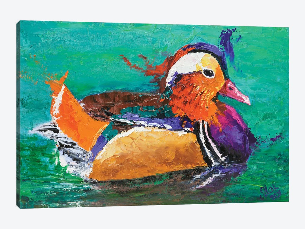 Mandarin Duck II by Nataly Mak 1-piece Canvas Art