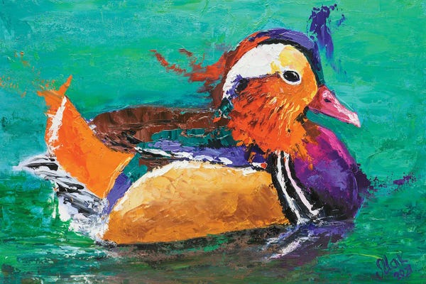 Lakehouse Décor: Mandarin Duck II by Nataly Mak