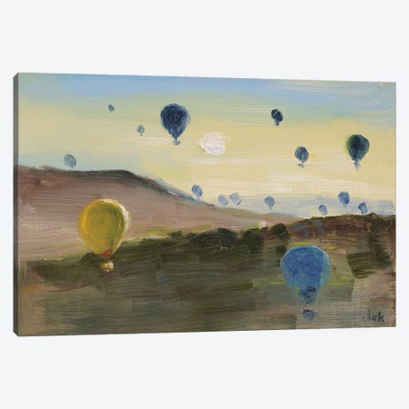 Balloon Sunrise Canvas Print #NTM471} by Nataly Mak Canvas Art Print