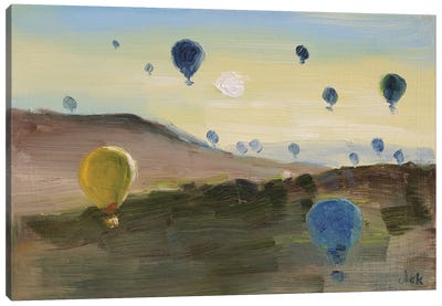 Balloon Sunrise Canvas Art Print - Nataly Mak