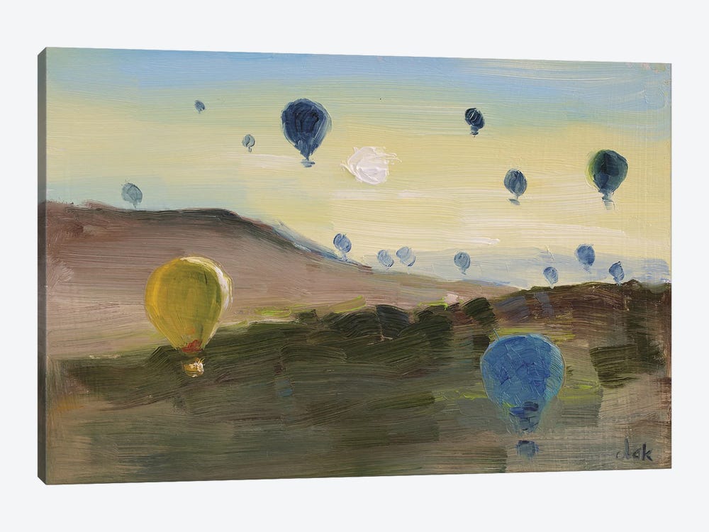 Balloon Sunrise by Nataly Mak 1-piece Art Print