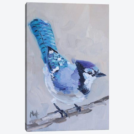 Blue Tit Bird Art Canvas Print #NTM474} by Nataly Mak Canvas Wall Art