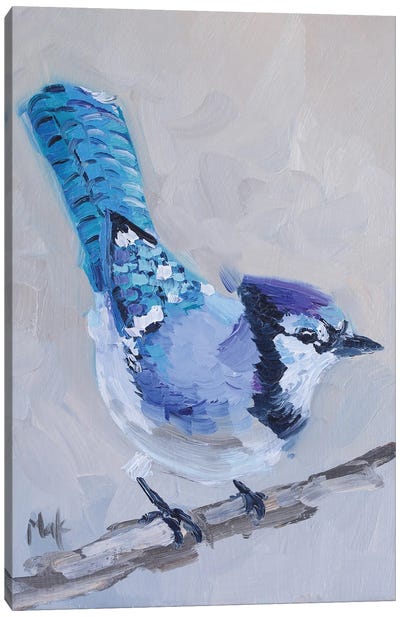 Blue Tit Bird Art Canvas Art Print - Nataly Mak