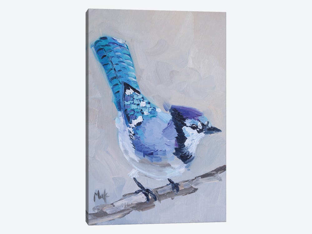 Blue Tit Bird Art by Nataly Mak 1-piece Canvas Artwork