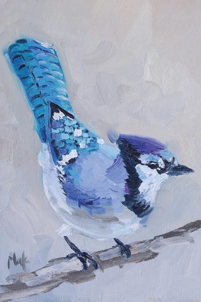 Nataly Mak: Blue Tit Bird Art by Nataly Mak