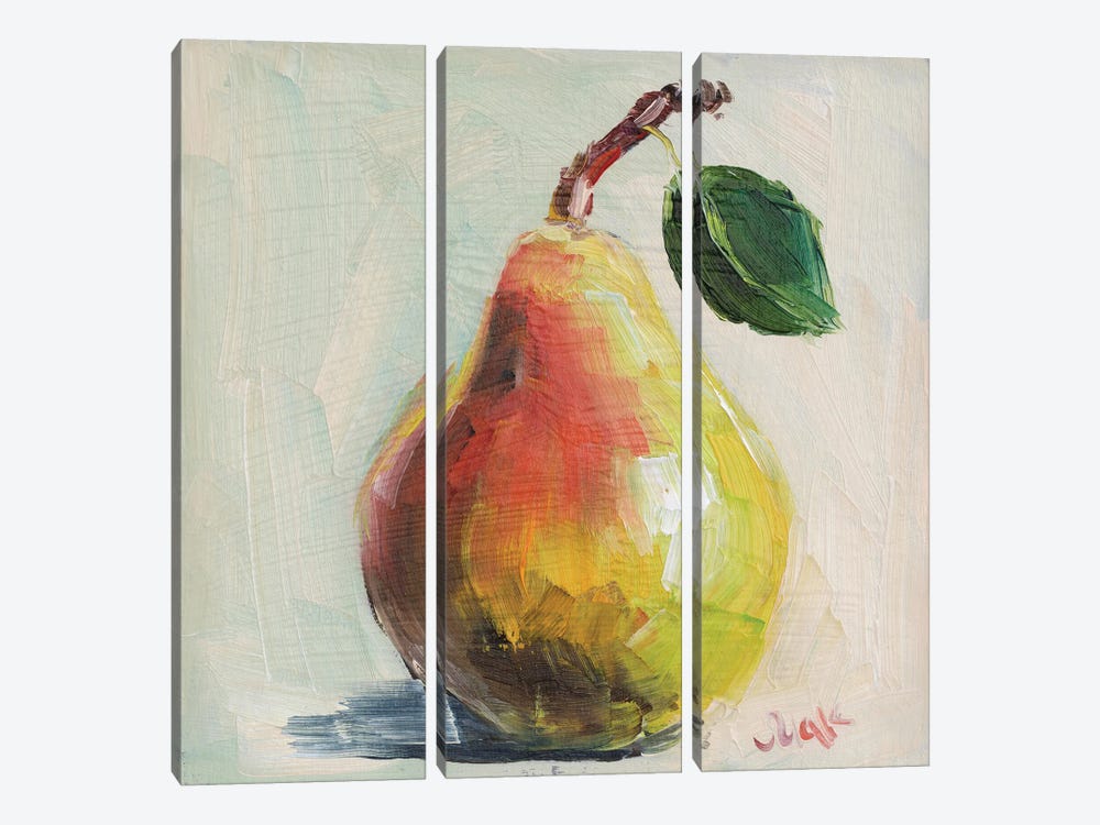 Pear Still Life by Nataly Mak 3-piece Canvas Print