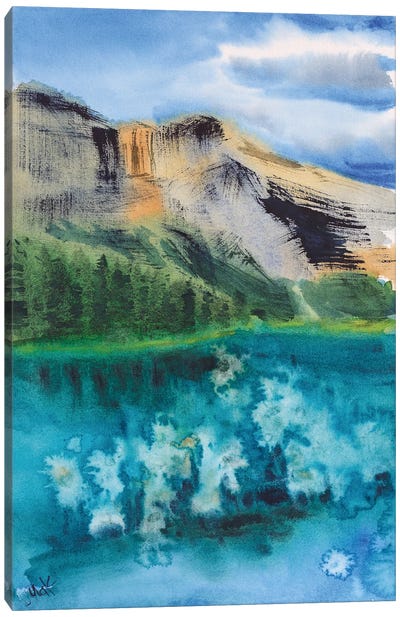 Emerald Lake In Canada Canvas Art Print - Nataly Mak