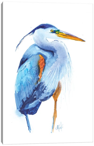 Blue Heron III Canvas Art Print - Nataly Mak