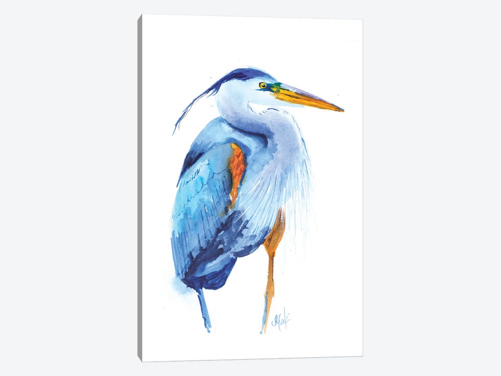 Blue Heron III by Nataly Mak 1-piece Canvas Art Print