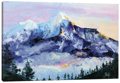 Mountain Shasta Canvas Art Print - Snowy Mountain Art