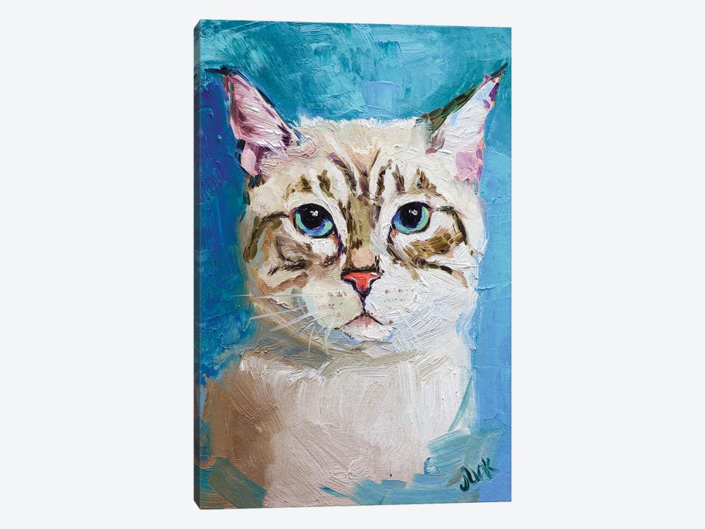 White Cat by Nataly Mak 1-piece Canvas Print