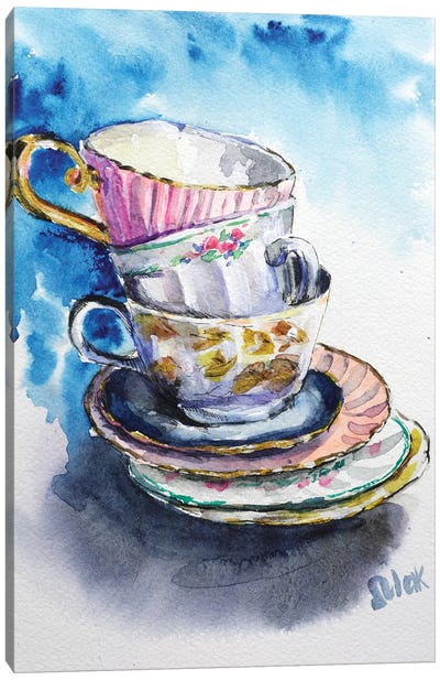 Cups Canvas Art Print - Nataly Mak