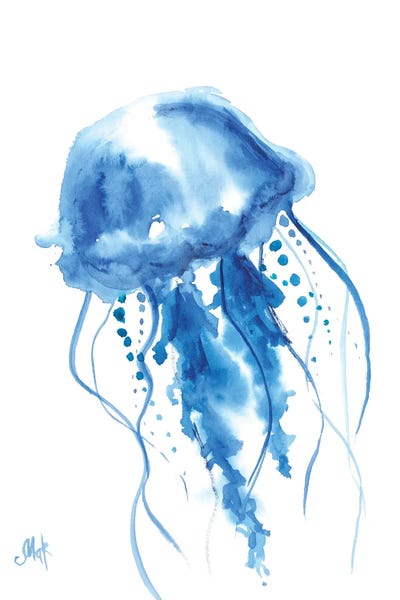 Jellyfish Watercolor by Nataly Mak art print