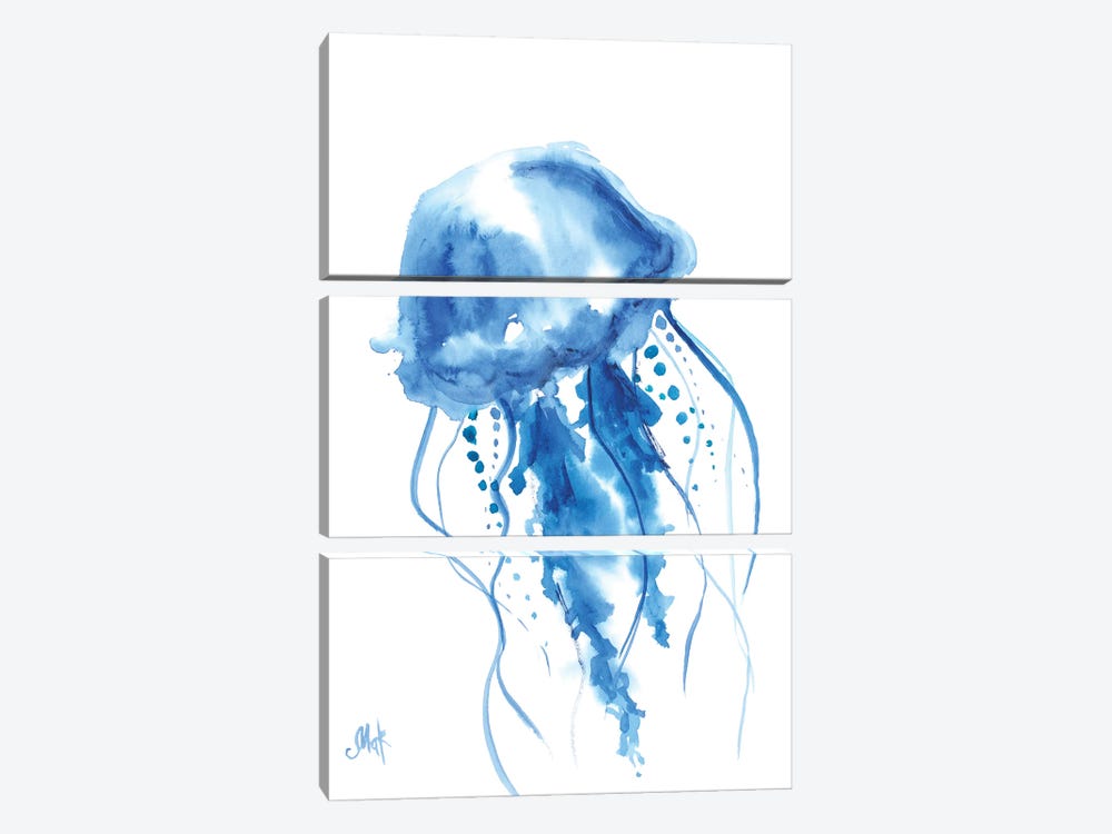 Jellyfish Watercolor by Nataly Mak 3-piece Canvas Wall Art