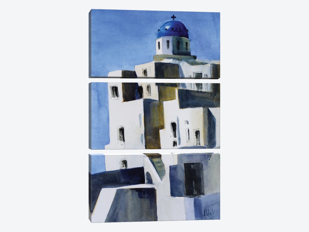 Greece Santorini by Nataly Mak 3-piece Canvas Print