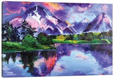 Mountain Landscape Canvas Art Print - Nataly Mak