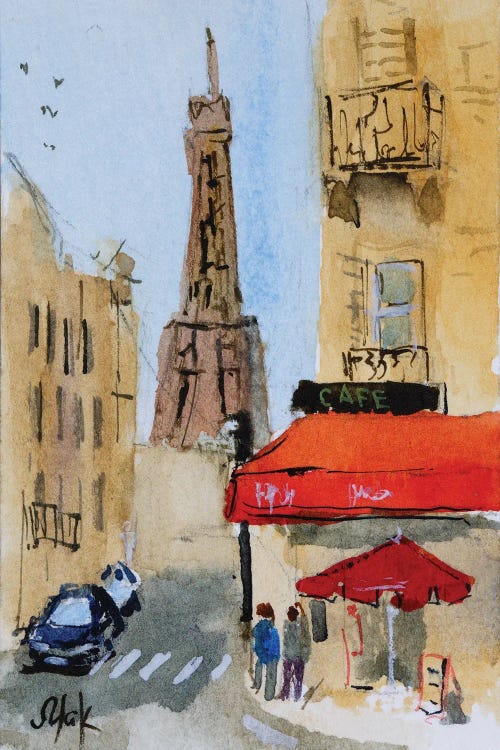 Paris Street by Nataly Mak wall art