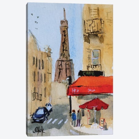 Paris Street Canvas Print #NTM530} by Nataly Mak Canvas Wall Art