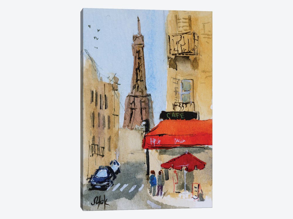 Paris Street by Nataly Mak 1-piece Canvas Print