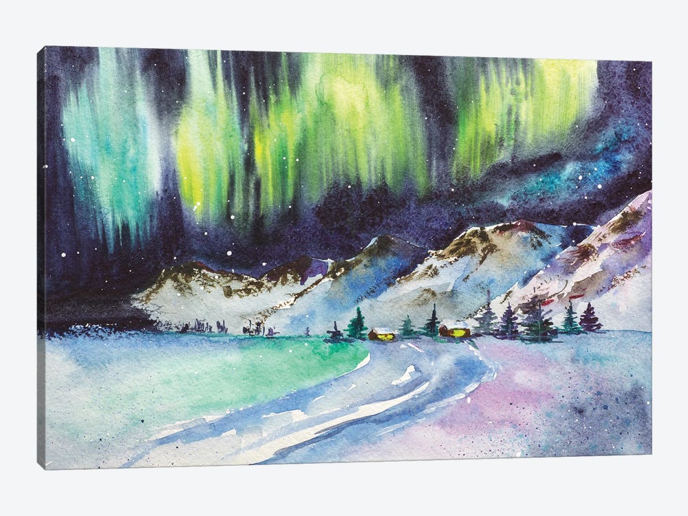 Northern Lights by Nataly Mak 1-piece Canvas Wall Art