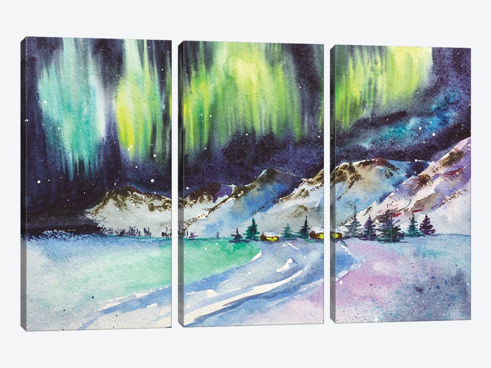 Northern Lights by Nataly Mak 3-piece Canvas Artwork