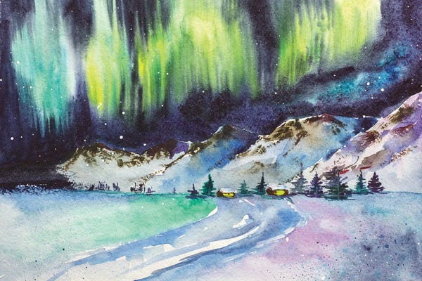 Aurora Borealis: Northern Lights by Nataly Mak