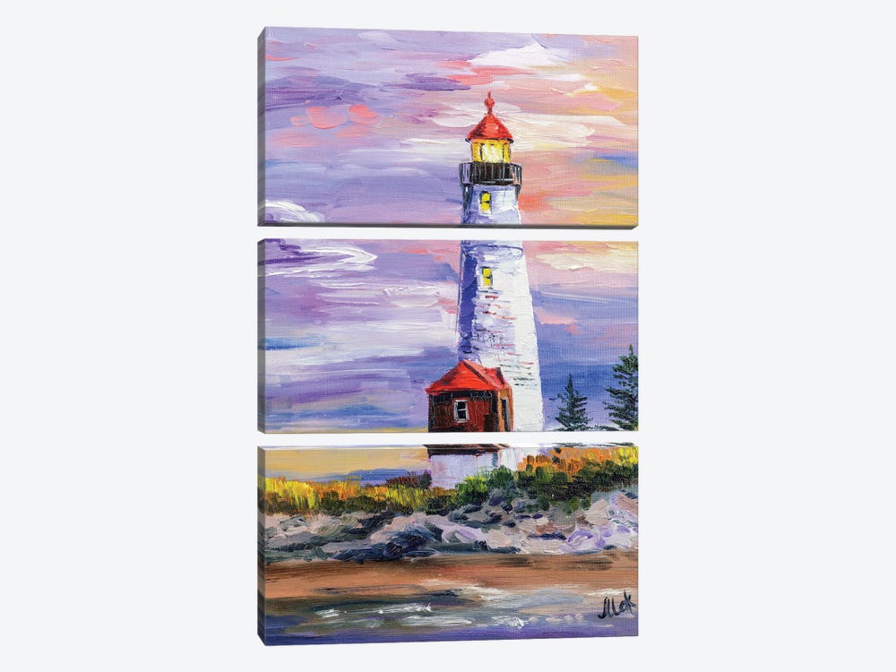 Lighthouse by Nataly Mak 3-piece Canvas Art