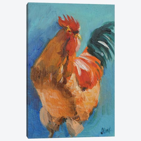 Rooster Canvas Print #NTM577} by Nataly Mak Art Print